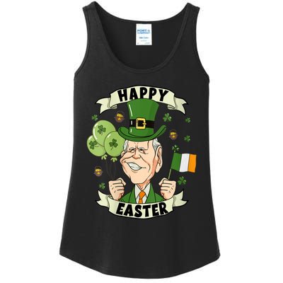 Joe Biden Happy Easter Confused Funny St Patrick's Day Ladies Essential Tank