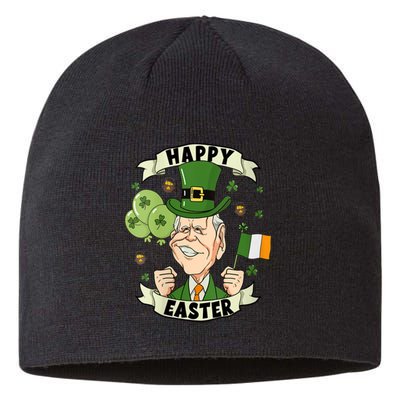 Joe Biden Happy Easter Confused Funny St Patrick's Day Sustainable Beanie