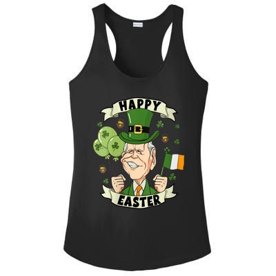 Joe Biden Happy Easter Confused Funny St Patrick's Day Ladies PosiCharge Competitor Racerback Tank