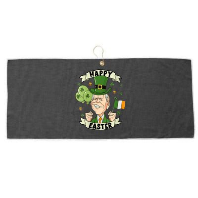 Joe Biden Happy Easter Confused Funny St Patrick's Day Large Microfiber Waffle Golf Towel