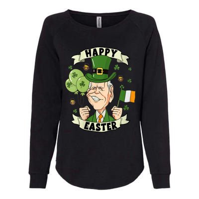 Joe Biden Happy Easter Confused Funny St Patrick's Day Womens California Wash Sweatshirt