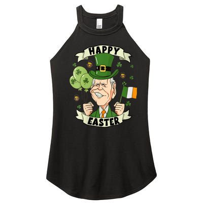 Joe Biden Happy Easter Confused Funny St Patrick's Day Women's Perfect Tri Rocker Tank