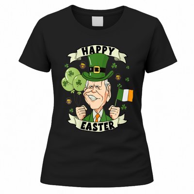 Joe Biden Happy Easter Confused Funny St Patrick's Day Women's T-Shirt