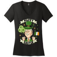 Joe Biden Happy Easter Confused Funny St Patrick's Day Women's V-Neck T-Shirt