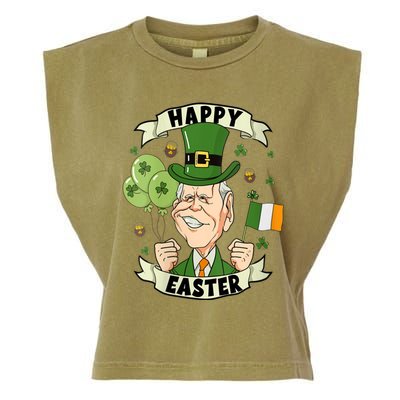 Joe Biden Happy Easter Confused Funny St Patrick's Day Garment-Dyed Women's Muscle Tee