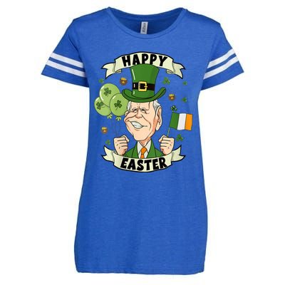 Joe Biden Happy Easter Confused Funny St Patrick's Day Enza Ladies Jersey Football T-Shirt