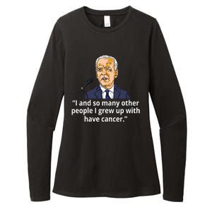 Joe Biden Has Cancer Announcement Womens CVC Long Sleeve Shirt