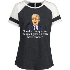 Joe Biden Has Cancer Announcement Enza Ladies Jersey Colorblock Tee