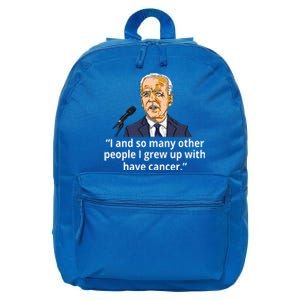 Joe Biden Has Cancer Announcement 16 in Basic Backpack