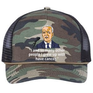 Joe Biden Has Cancer Announcement Retro Rope Trucker Hat Cap