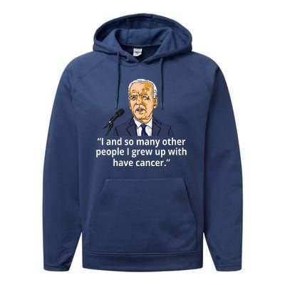 Joe Biden Has Cancer Announcement Performance Fleece Hoodie