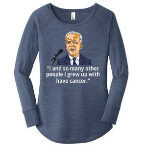 Joe Biden Has Cancer Announcement Women's Perfect Tri Tunic Long Sleeve Shirt