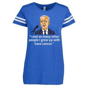 Joe Biden Has Cancer Announcement Enza Ladies Jersey Football T-Shirt