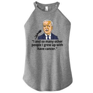 Joe Biden Has Cancer Announcement Women's Perfect Tri Rocker Tank