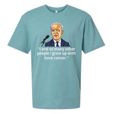 Joe Biden Has Cancer Announcement Sueded Cloud Jersey T-Shirt