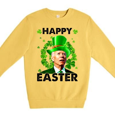 Joe Biden Happy Easter Confused Funny St Patrick's Day Premium Crewneck Sweatshirt