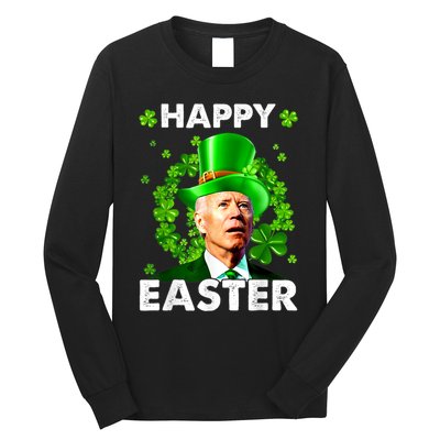 Joe Biden Happy Easter Confused Funny St Patrick's Day Long Sleeve Shirt