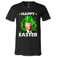 Joe Biden Happy Easter Confused Funny St Patrick's Day V-Neck T-Shirt