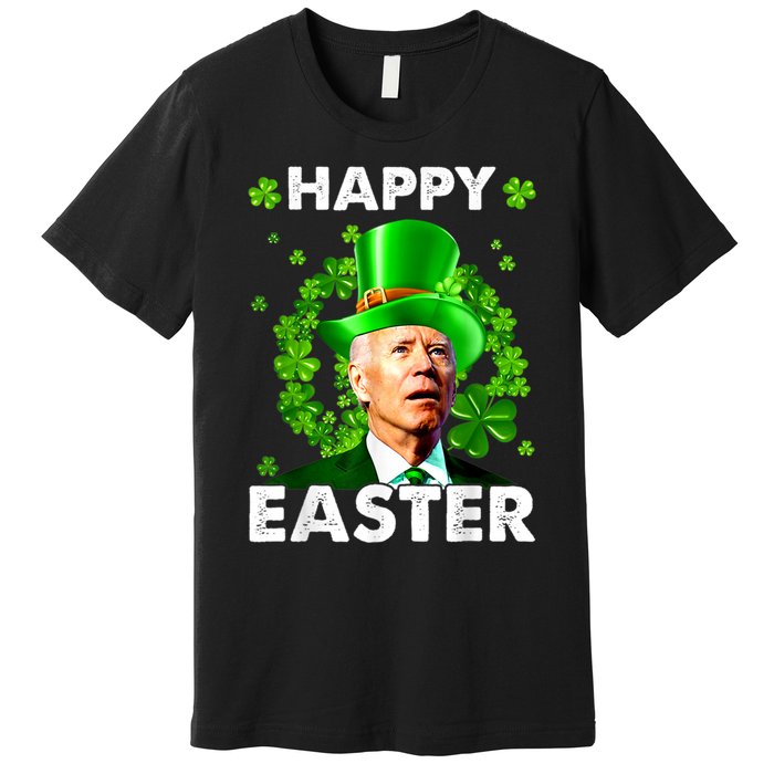 Joe Biden Happy Easter Confused Funny St Patrick's Day Premium T-Shirt