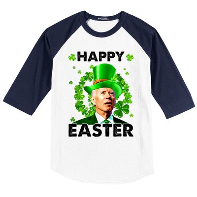 Joe Biden Happy Easter Confused Funny St Patrick's Day Baseball Sleeve Shirt