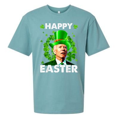 Joe Biden Happy Easter Confused Funny St Patrick's Day Sueded Cloud Jersey T-Shirt