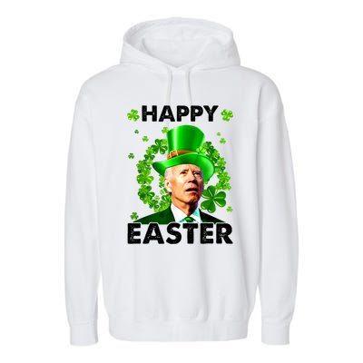 Joe Biden Happy Easter Confused Funny St Patrick's Day Garment-Dyed Fleece Hoodie