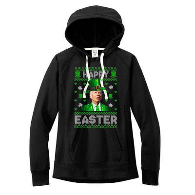 Joe Biden Happy Easter Confused Funny St Patrick's Day Women's Fleece Hoodie