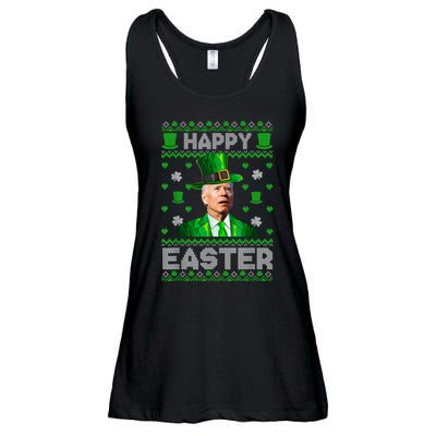 Joe Biden Happy Easter Confused Funny St Patrick's Day Ladies Essential Flowy Tank