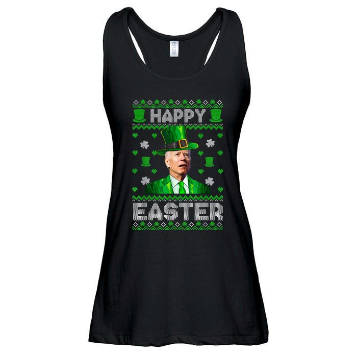 Joe Biden Happy Easter Confused Funny St Patrick's Day Ladies Essential Flowy Tank