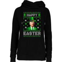 Joe Biden Happy Easter Confused Funny St Patrick's Day Womens Funnel Neck Pullover Hood