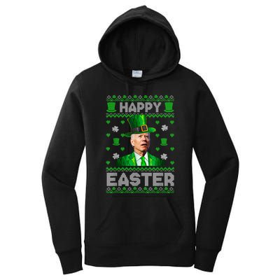 Joe Biden Happy Easter Confused Funny St Patrick's Day Women's Pullover Hoodie