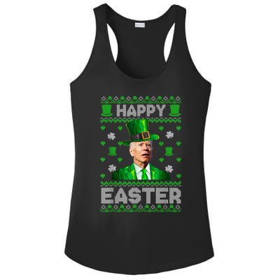 Joe Biden Happy Easter Confused Funny St Patrick's Day Ladies PosiCharge Competitor Racerback Tank