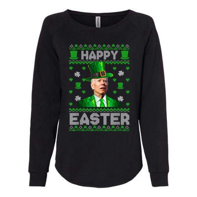 Joe Biden Happy Easter Confused Funny St Patrick's Day Womens California Wash Sweatshirt