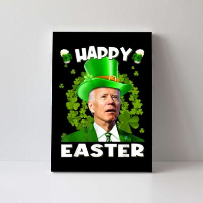 Joe Biden Happy Easter Confused Funny St Patrick's Day Canvas