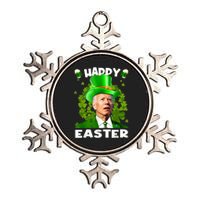 Joe Biden Happy Easter Confused Funny St Patrick's Day Metallic Star Ornament