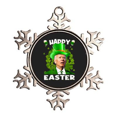 Joe Biden Happy Easter Confused Funny St Patrick's Day Metallic Star Ornament