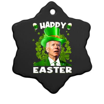 Joe Biden Happy Easter Confused Funny St Patrick's Day Ceramic Star Ornament