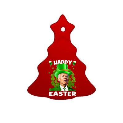 Joe Biden Happy Easter Confused Funny St Patrick's Day Ceramic Tree Ornament