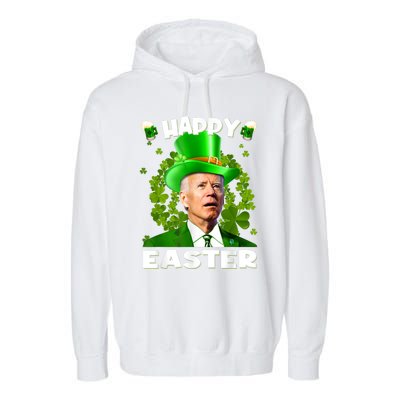 Joe Biden Happy Easter Confused Funny St Patrick's Day Garment-Dyed Fleece Hoodie