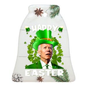 Joe Biden Happy Easter Confused Funny St Patrick's Day Ceramic Bell Ornament