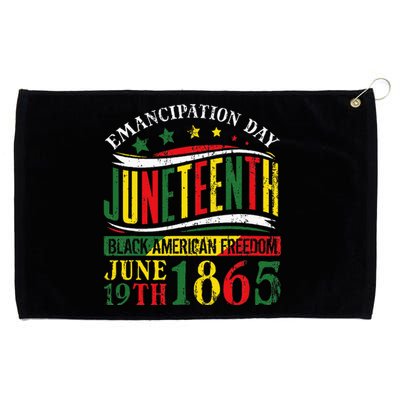 Juneteenth Black History Celebrating Black Freedom 1865 Grommeted Golf Towel