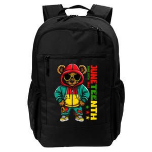 Juneteenth Black Hip Hop Teddy Bear African American Daily Commute Backpack