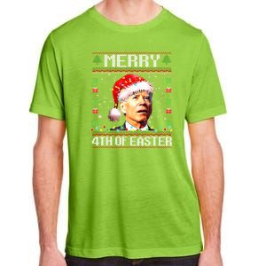 Joe Biden Happy 4th Easter Ugly Christmas Sweater Adult ChromaSoft Performance T-Shirt