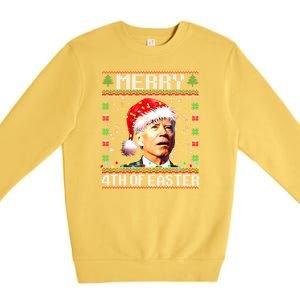 Joe Biden Happy 4th Easter Ugly Christmas Sweater Premium Crewneck Sweatshirt