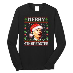 Joe Biden Happy 4th Easter Ugly Christmas Sweater Long Sleeve Shirt