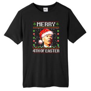 Joe Biden Happy 4th Easter Ugly Christmas Sweater Tall Fusion ChromaSoft Performance T-Shirt