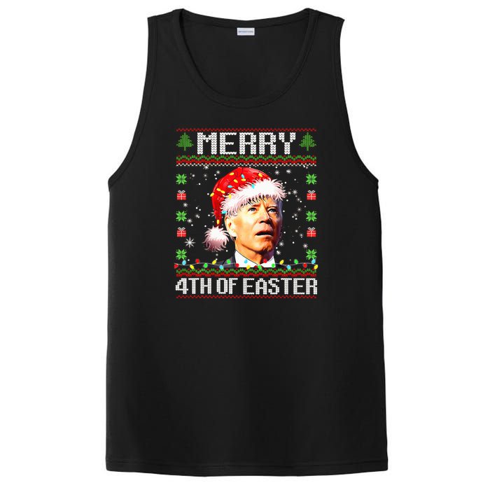 Joe Biden Happy 4th Easter Ugly Christmas Sweater PosiCharge Competitor Tank