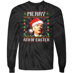 Joe Biden Happy 4th Easter Ugly Christmas Sweater Tie-Dye Long Sleeve Shirt