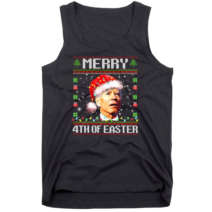 Joe Biden Happy 4th Easter Ugly Christmas Sweater Tank Top