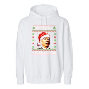 Joe Biden Happy 4th Easter Ugly Christmas Sweater Garment-Dyed Fleece Hoodie